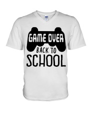game over back to school V-Neck T-Shirt tile