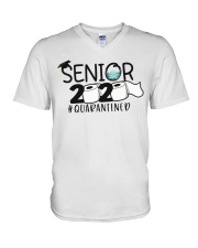 Senior 2020 Quarantined V-Neck T-Shirt tile