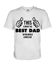 This is what the best dad in the world V-Neck T-Shirt thumbnail
