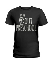 out preschool Ladies T-Shirt tile