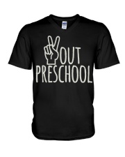 out preschool V-Neck T-Shirt tile