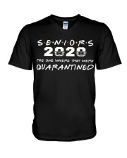seniors 2020 the one where they were quarantined V-Neck T-Shirt thumbnail