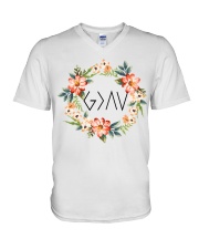 God is greater than the highs and lows V-Neck T-Shirt thumbnail