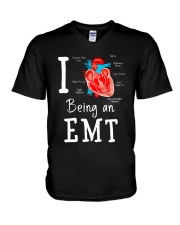 I love being an EMT V-Neck T-Shirt thumbnail