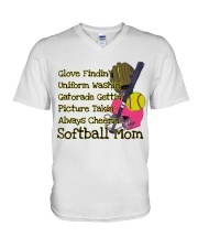 Softball mom V-Neck T-Shirt thumbnail