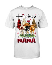 Happiness is being a nana cow christmas Classic T-Shirt front