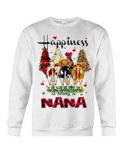 Happiness is being a nana cow christmas Crewneck Sweatshirt tile