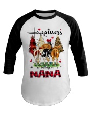 Happiness is being a nana cow christmas Baseball Tee tile