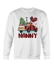 I love being a Nanny truck red xmas Crewneck Sweatshirt tile