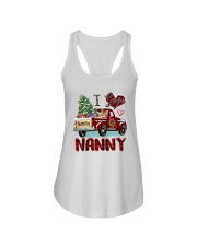 I love being a Nanny truck red xmas Ladies Flowy Tank tile