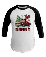 I love being a Nanny truck red xmas Baseball Tee tile