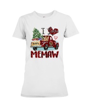 I love being a Memaw truck red xmas Premium Fit Ladies Tee tile