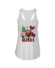 I love being a Lolli truck red xmas Ladies Flowy Tank tile