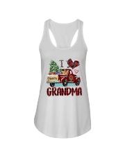 I love being a grandma truck red xmas Ladies Flowy Tank tile