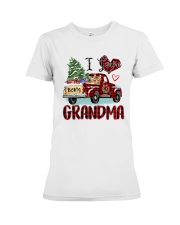 I love being a grandma truck red xmas Premium Fit Ladies Tee tile
