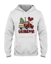 I love being a grandma truck red xmas Hooded Sweatshirt tile