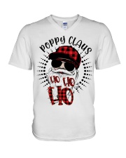 Poppy claus ho ho ho Xmas V-Neck T-Shirt tile