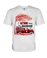 I love being mamaw gift V-Neck T-Shirt tile