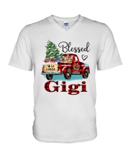 Blessed to be called gigi christmas v5 V-Neck T-Shirt tile
