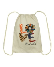 Love nana flower Drawstring Bag tile