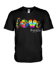 Love summer gigi life V-Neck T-Shirt tile