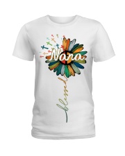 Blessed nana JS Ladies T-Shirt tile