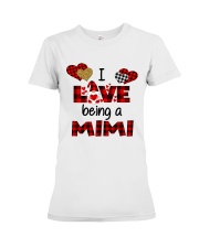 I Love Being A mimi Gnomie gift Premium Fit Ladies Tee tile