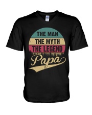 PaPa the legend V-Neck T-Shirt tile