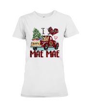 I love being a Mae Mae truck red xmas Premium Fit Ladies Tee tile