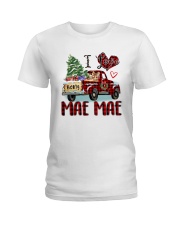 I love being a Mae Mae truck red xmas Ladies T-Shirt tile
