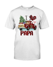 I love being a Papa truck red xmas Classic T-Shirt front