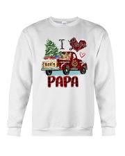 I love being a Papa truck red xmas Crewneck Sweatshirt tile