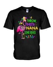 Throw This nana Some Beads V-Neck T-Shirt tile