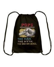 Pops the bad influence Drawstring Bag tile