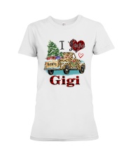 I love being a gigi truck leopard xmas Premium Fit Ladies Tee tile