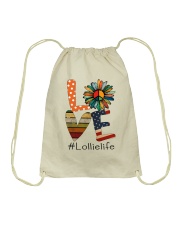 Love Lollie life hippie 66 Drawstring Bag tile