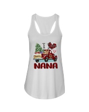 I love being a nana truck red xmas Ladies Flowy Tank tile