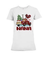 I love being a nana truck red xmas Premium Fit Ladies Tee tile