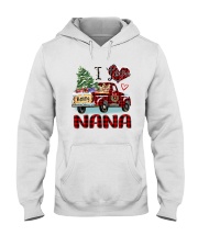I love being a nana truck red xmas Hooded Sweatshirt tile