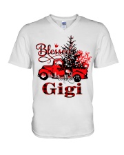 Blessed to be called gigi Xmas 2021 V-Neck T-Shirt tile
