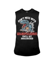 Don't mess with grandpa saurus Sleeveless Tee tile