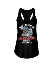 Don't mess with grandpa saurus Ladies Flowy Tank tile