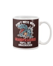 Don't mess with grandpa saurus Mug tile