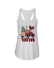 I love being a Yaya truck red xmas Ladies Flowy Tank tile