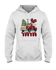 I love being a Yaya truck red xmas Hooded Sweatshirt tile