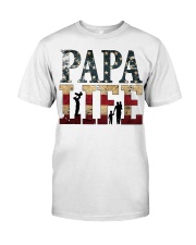 Papa Life Flag Classic T-Shirt front