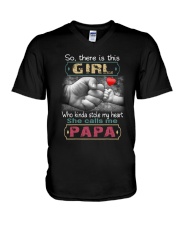 So there is this girl who kinda papa new 68 V-Neck T-Shirt tile