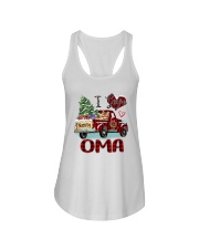 I love being a Oma truck red xmas Ladies Flowy Tank tile