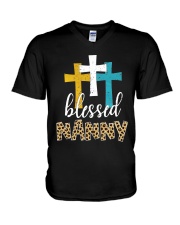 Blessed nanny rv4 V-Neck T-Shirt tile