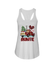 I love being a Auntie truck red xmas Ladies Flowy Tank tile